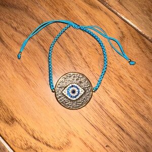 Swarovski Blue and Gold Evil Eye Bracelet